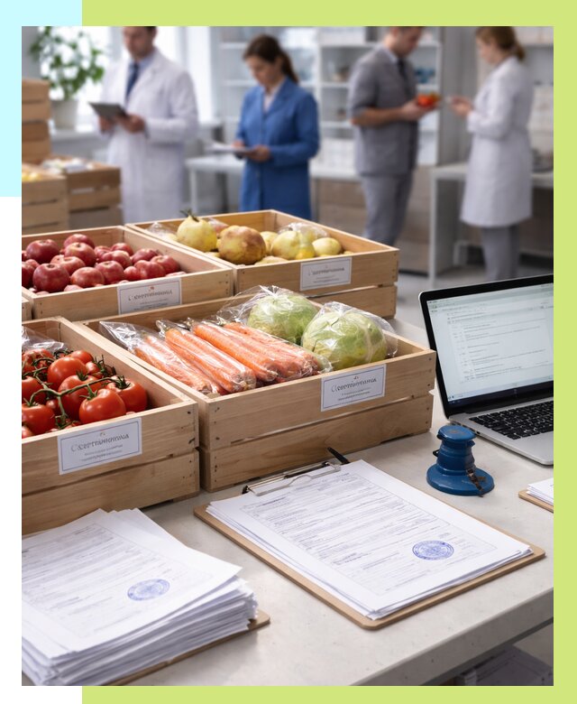 Сертификация овощей и фруктов в Качканаре от 8715 р. | Алешин-Кчк