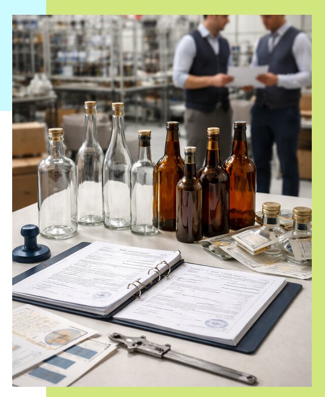 Сертификация стеклянных бутылок в Качканаре от 25633 р. | Алешин-Кчк