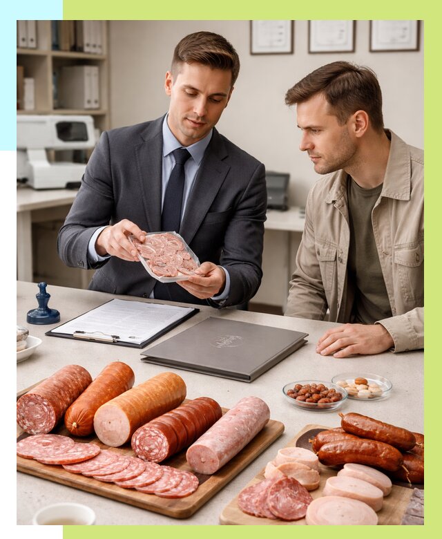 Сертификация колбасных изделий в Качканаре от 7690 р. | Алешин-Кчк