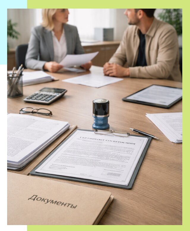 Сертификат соответствия на продукцию в Качканаре от 15380 р.|Алешин-Кчк