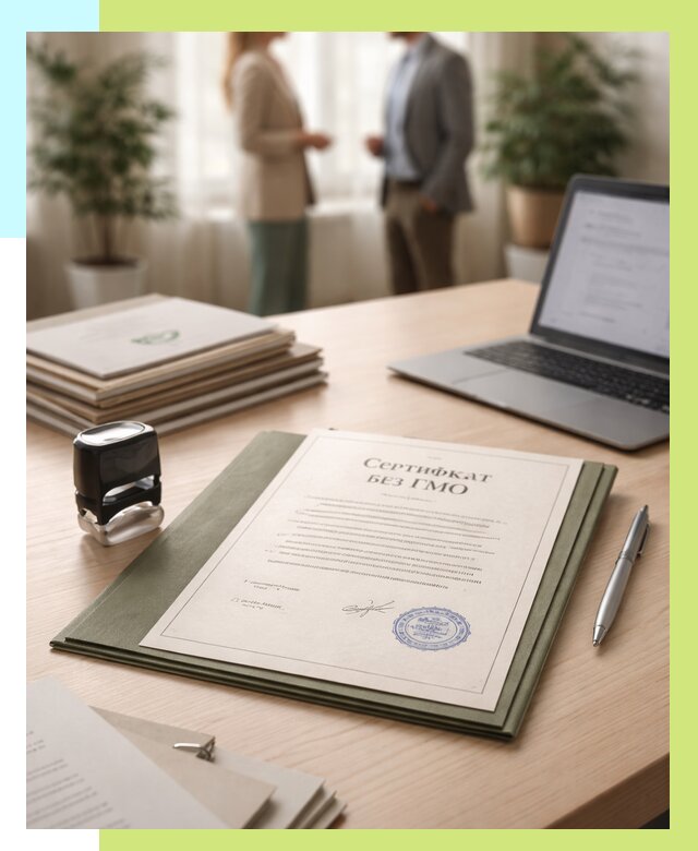 Сертификат без ГМО в Качканаре от 7690 р. оформить срочно Алешин-Кчк