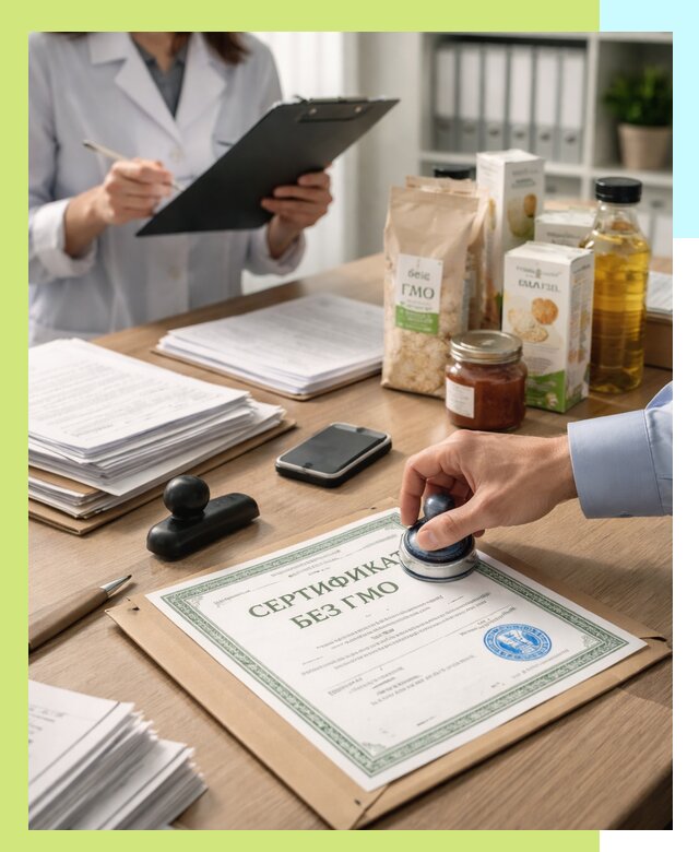 Получение сертификата Без ГМО для продукции в Качканаре