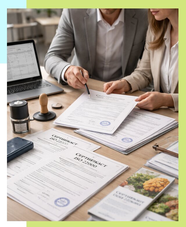 Сертификат ISO 22000 в Качканаре от 41012 р. под ключ | Алешин-Кчк